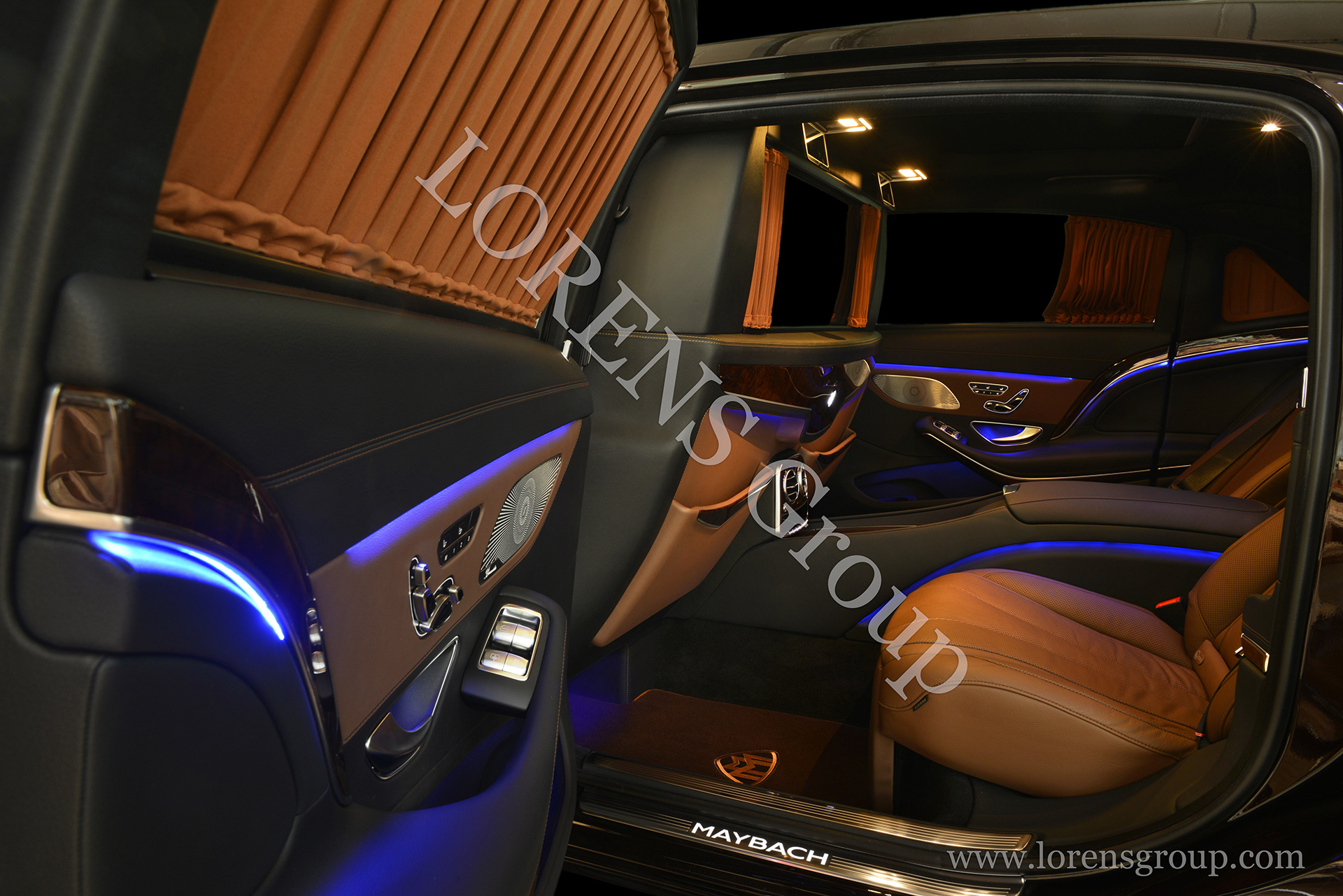 Mercedes Maybach S-class с перегородкой и подсветкой